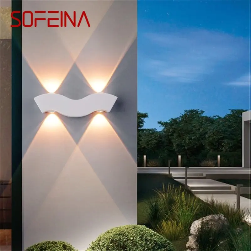 SOFEINA Outdoor White Wall Light LED современные водонепроницаемые бра для украшения домашнего балкона
