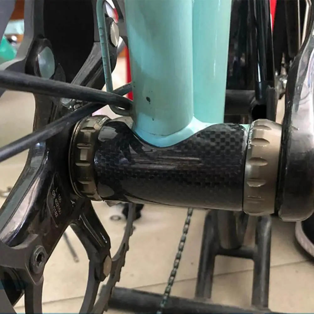 TWTOPSE Углеродное защитное снаряжение для складного велосипеда Brompton, нижний кронштейн для велосипеда, Защитная накладка для велосипеда, аксессуар