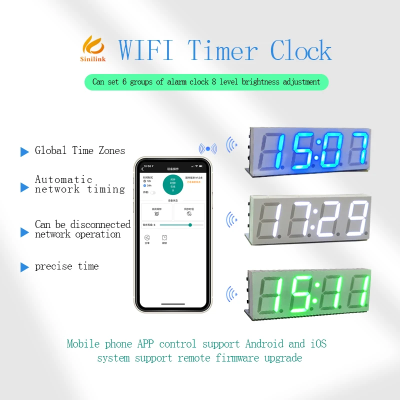 Модуль часов обслуживания времени Wi-Fi XY-clock Автоматически определяет время для самодельных цифровых электронных часов Через беспроводную сеть