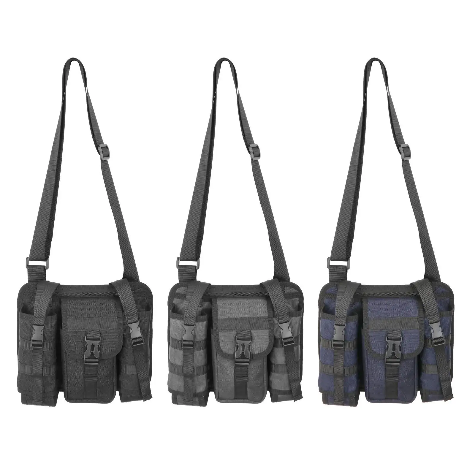 Мужская сумка-мессенджер с несколькими карманами, регулируемым ремнем, легкая сумка через плечо для ежедневного использования на открытом воздухе, кемпинга, путешествий, езды на велосипеде