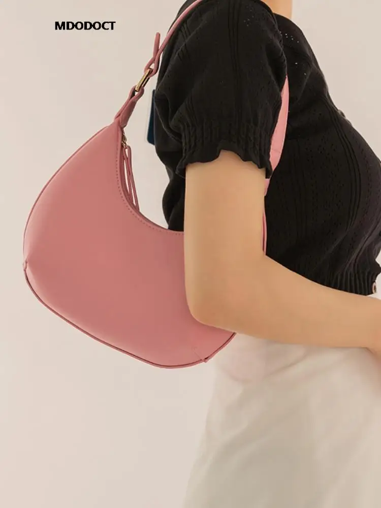 Простой стиль, новая модная универсальная сумка, Роскошные дизайнерские повседневные сумки через плечо для женщин, летняя модная сумочка из цельной кожи 2023 года