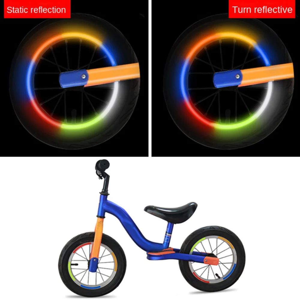Светоотражающая наклейка для велосипедных шин, Светоотражающая наклейка для балансировочного автомобиля, наклейка с ночным предупреждением, Предупреждающая полоса, велосипедные наклейки