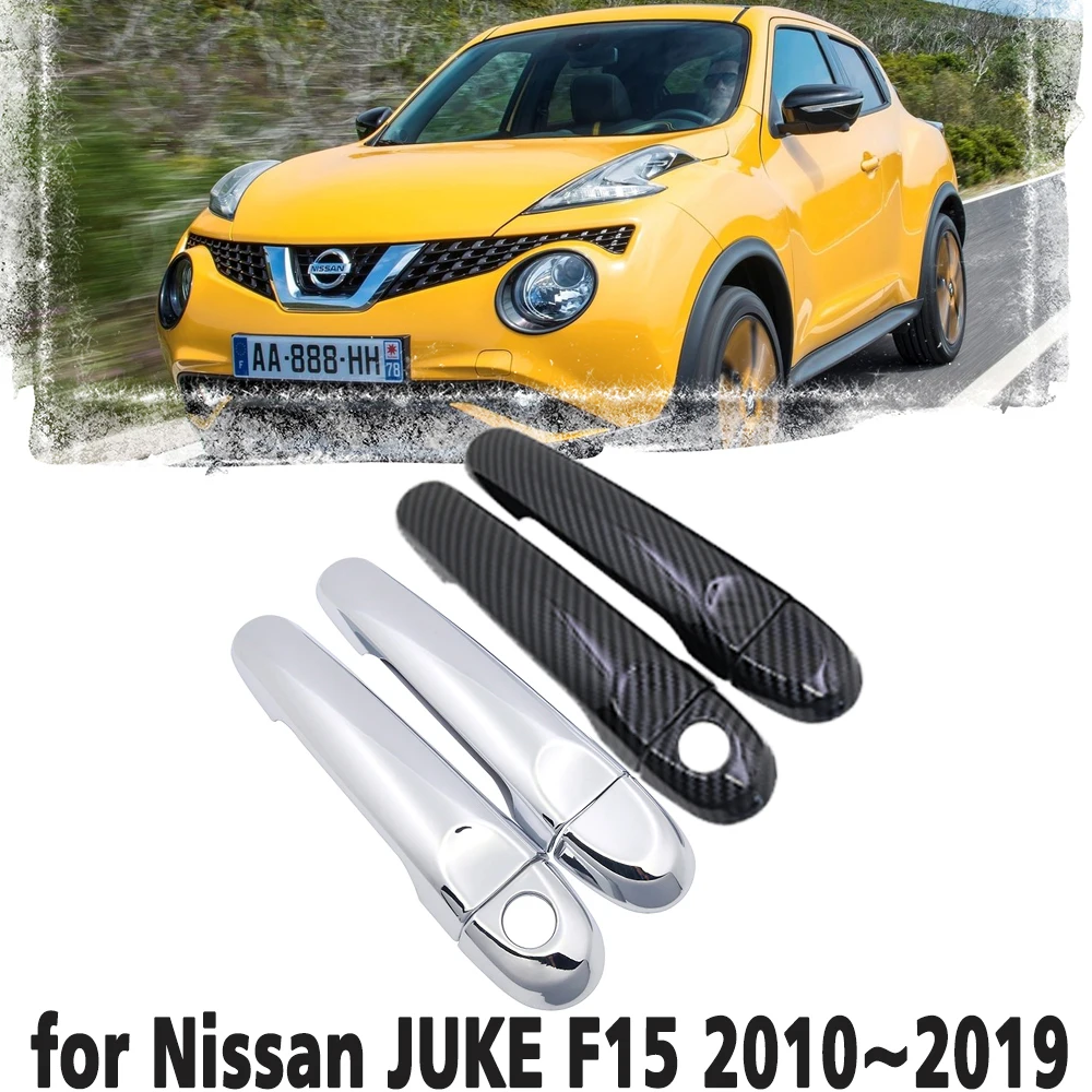 Черная ручка Из Углеродного Волокна Или Хромированная Накладка Боковой Двери для Nissan JUKE F15 Infiniti Esq 2010 ~ 2019 Автомобильные Аксессуары 2011