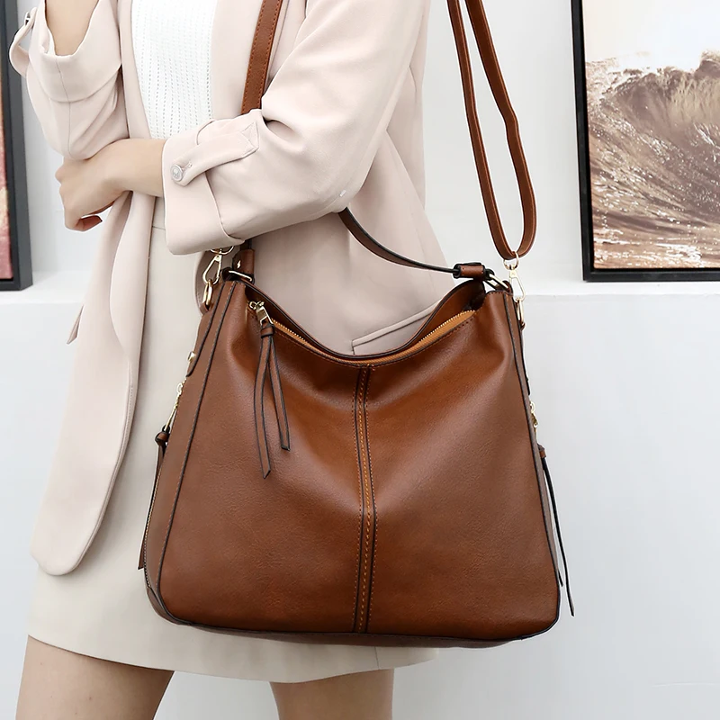 Amberler, Высококачественные женские сумки из искусственной кожи, сумки-тоут, повседневная женская сумка через плечо, Модная женская сумка через плечо.