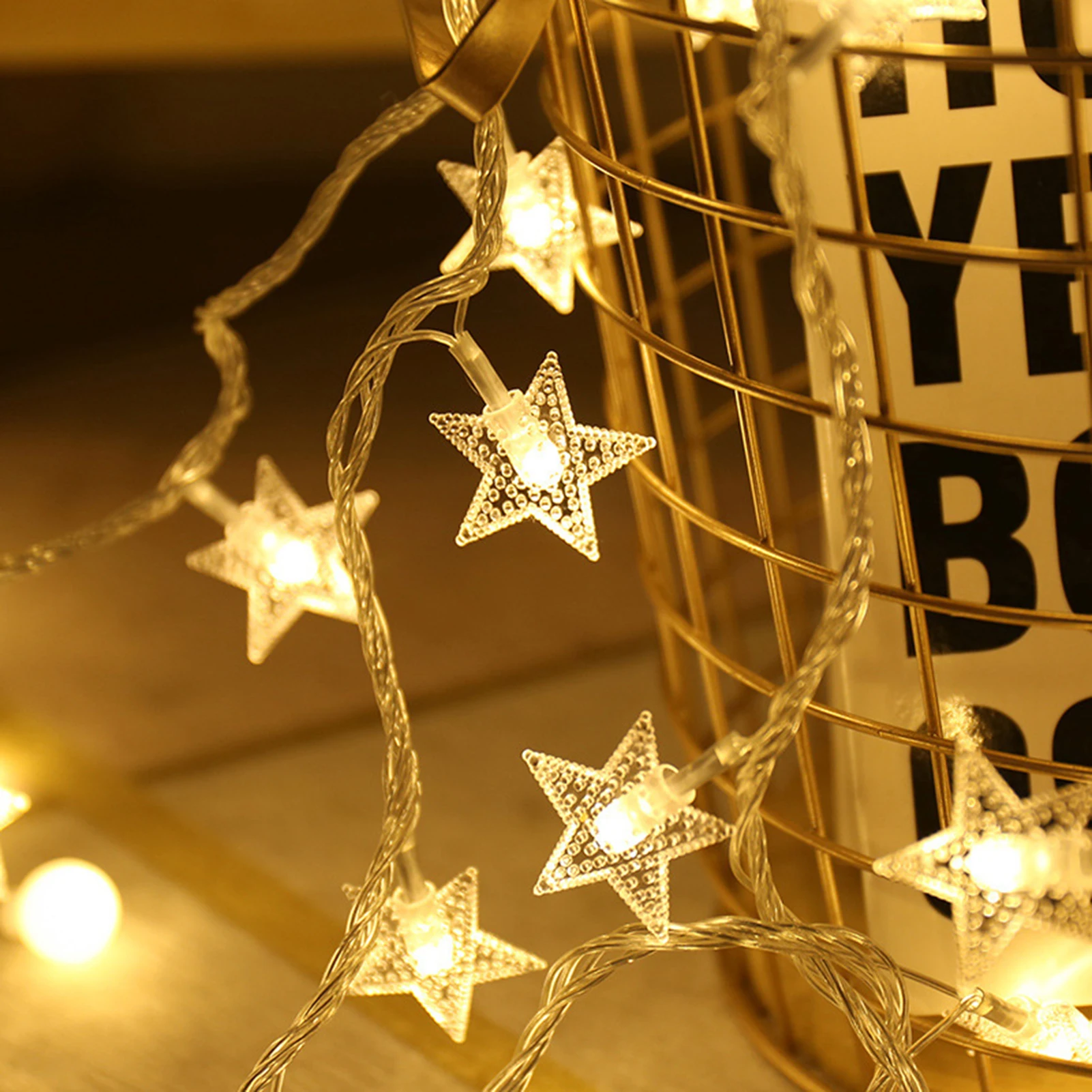 Star USB String Light Украшение комнаты Рождественский праздничный светильник для вечеринки на открытом воздухе кемпинг Декоративная Моделирующая Подвесная лампа