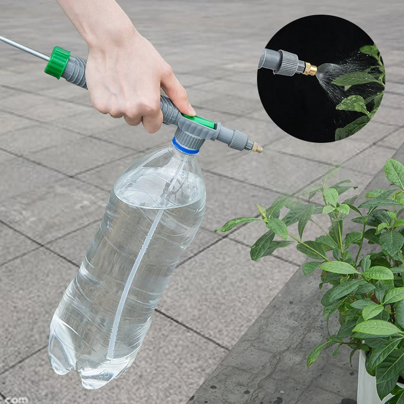 Воздушный насос высокого давления Ручной опрыскиватель для бутылок с напитками Регулируемая насадка Сельскохозяйственные инструменты для полива сада