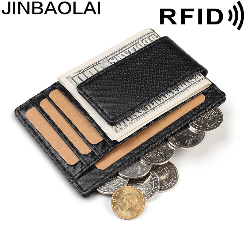 Кожаный ультратонкий держатель для RFID-карт, модный короткий кожаный кошелек первого слоя, мужской /женский кошелек с застежкой в виде сэндвича с долларом, кожаный кошелек с пряжкой