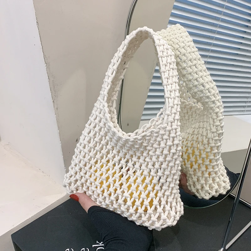 Нишевая дизайнерская полая сумка 2023 Новая женская сумка Летняя сумка Мини-сумка-ведро