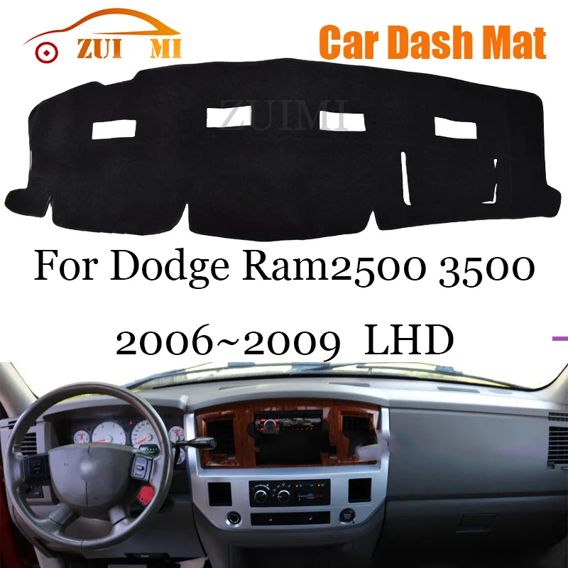 Коврик для приборной панели ZUIMI Dashmat для Dodge Ram 1500 2500 3500 2006 ~ 2018 LHD RHD, накладка для приборной панели, солнцезащитный козырек