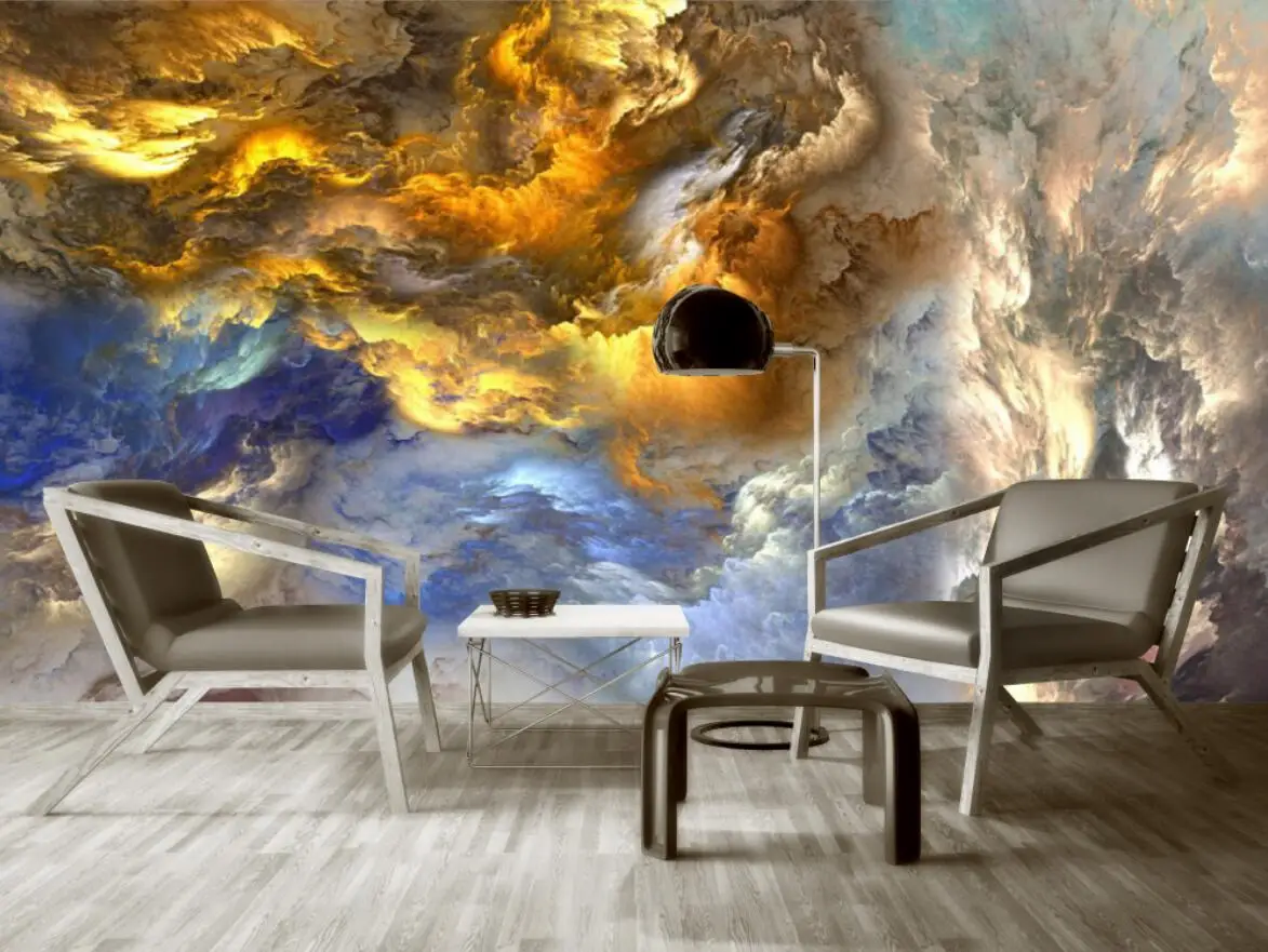 Индивидуальные обои Dream cloud потолочная фреска Фоновые фотографии стен Гостиная Спальня облако украшение фреска 3D обои