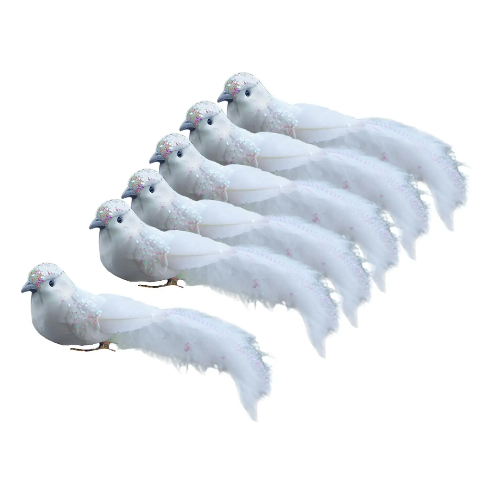 6шт искусственных птиц Поделки из моделей птиц для свадебных цветочных композиций