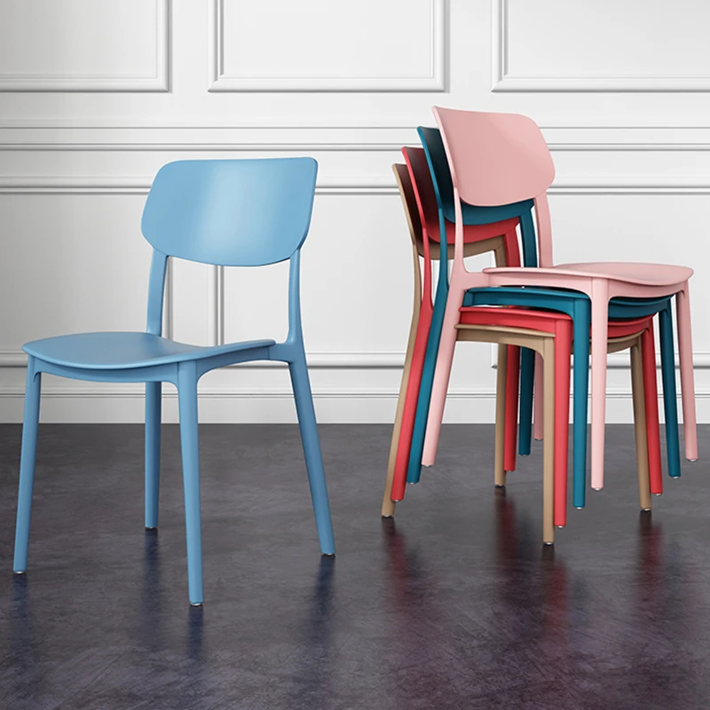 Экономящие пространство Скандинавские обеденные стулья, Индивидуальные пластиковые обеденные стулья для отдыха, Дизайнерская садовая мебель Silla Nordica для улицы HY