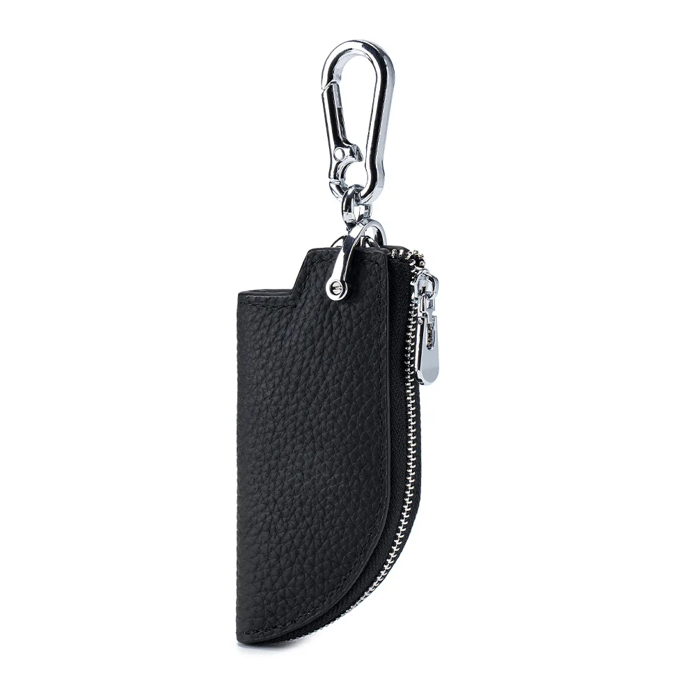 Новая сумка для ключей из натуральной кожи на молнии для мужчин, универсальный многофункциональный домашний брелок, мягкая кожаная сумка для ключей, маленький чехол для ключей от автомобиля