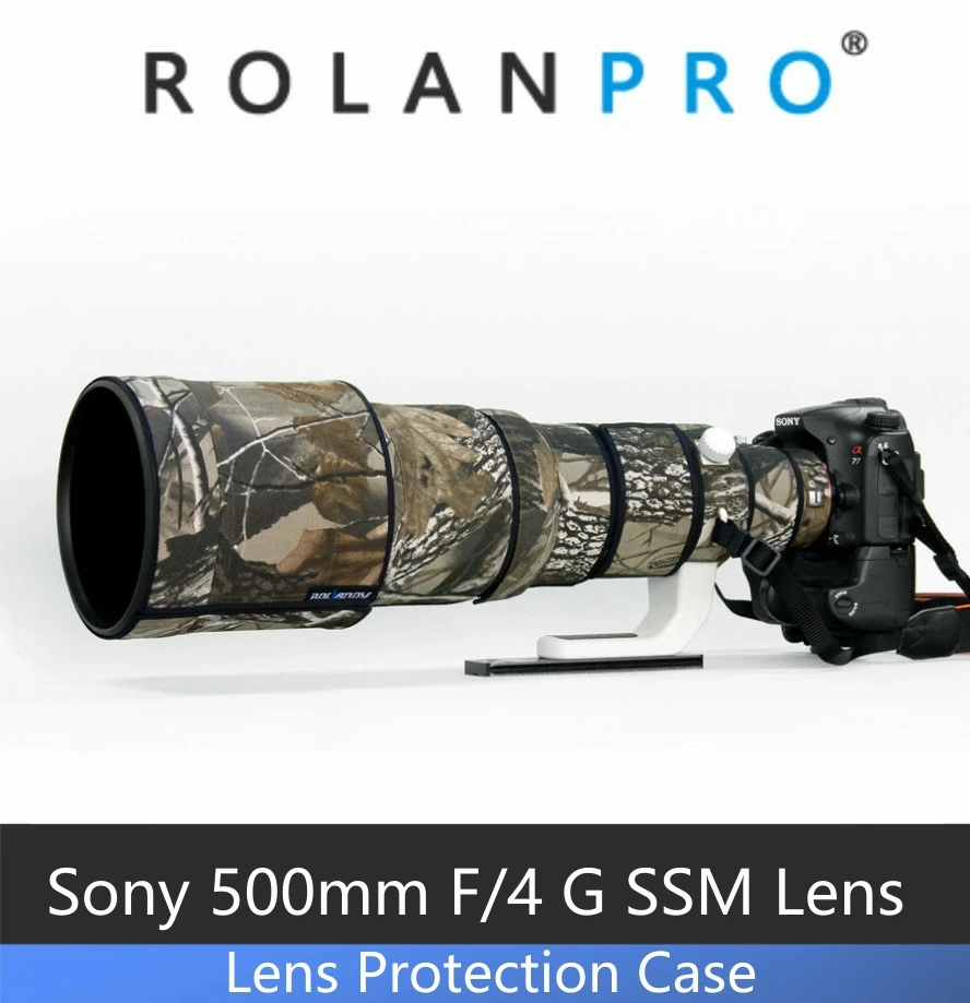 Камуфляжный Чехол для объектива ROLANPRO Дождевик для объектива Sony 500mm F/4 G SSM Защитный Чехол Для объектива камеры Sony Защитный Рукав