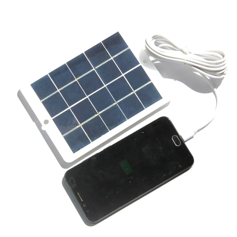 Плата для зарядки аккумулятора мобильного телефона на солнечной батарее мощностью 3 Вт и 5 В с портом Micro USB, солнечное зарядное устройство для аккумулятора