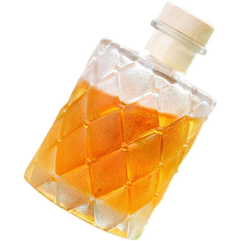 Стеклянная бутылка для спиртных напитков с герметичной пробкой, графин для виски без содержания свинца