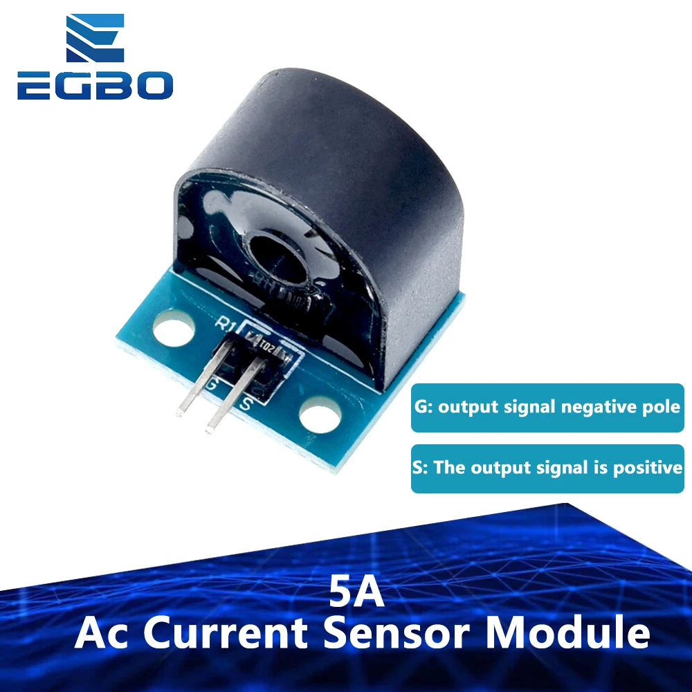 EGBO, 1 шт., диапазон датчиков 5A, однофазный модуль, модуль датчика переменного тока для Arduino