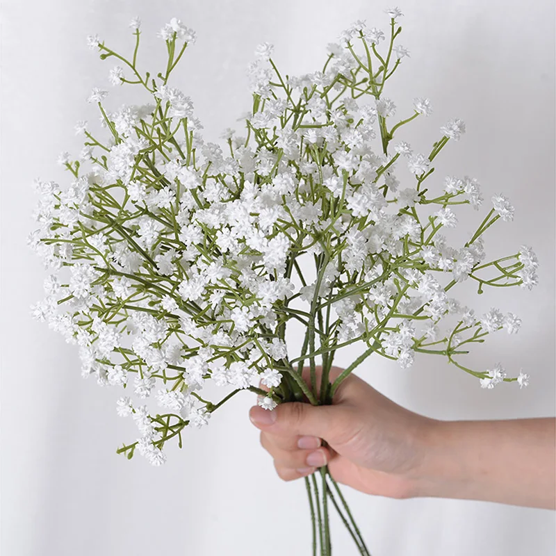 Композиция цветочных букетов из искусственного цветка своими руками Букет Белой Гипсофилы Babysbreath Украшение Свадебной вечеринки в отеле