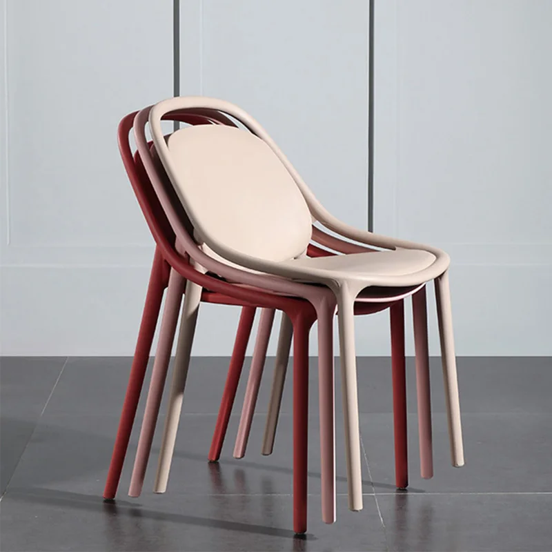 Акценты в Скандинавской моде, пластиковый стул для гостиной, стул для взрослых со спинкой, рабочий стол для домашнего кабинета, стул для столовой Lazy Macaron, Мебель