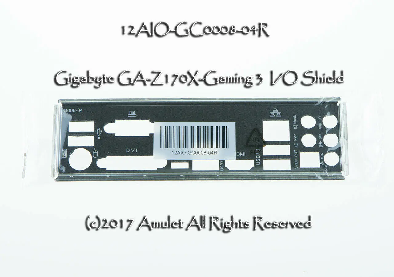 Оригинальный Кронштейн-Обманка задней панели IO I/O Shield Для Gigabyte GA-Z170X-Gaming 3, UD3