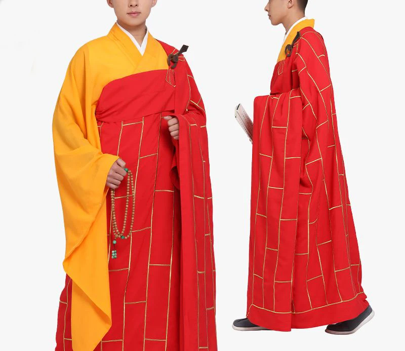 унисекс буддийский монах рясы с деревянными крючками костюмы униформа шаолиньские монахи кунг-фу халат дзен мирянин медитация монахиня-настоятель ЦУЙИ