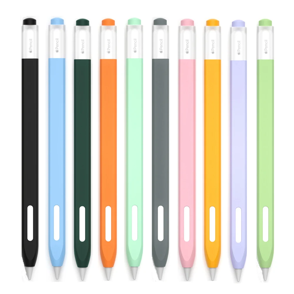 Классический пенал для Apple Pencil 2-го поколения Cover Tablet Stylus Sleeve, поддерживающий Магнитную Зарядку, С 10шт Колпачками для наконечников