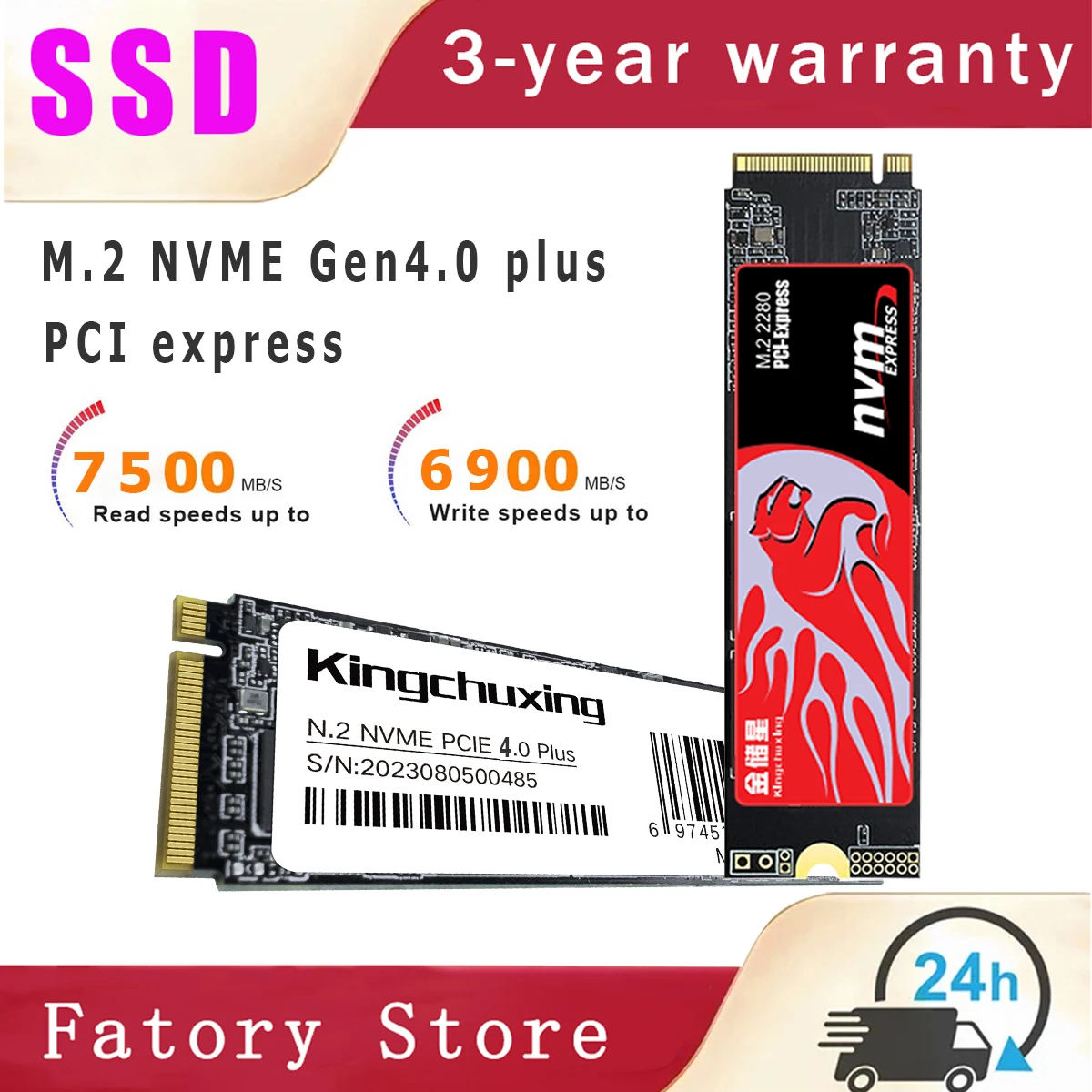 Kingchuxing SSD M2 NVME 512GB 1TB Ssd M.2 2280 PCIe 4.0 Plus SSD Nmve M2 Жесткий Диск Внутренний Твердотельный Накопитель для Ноутбука