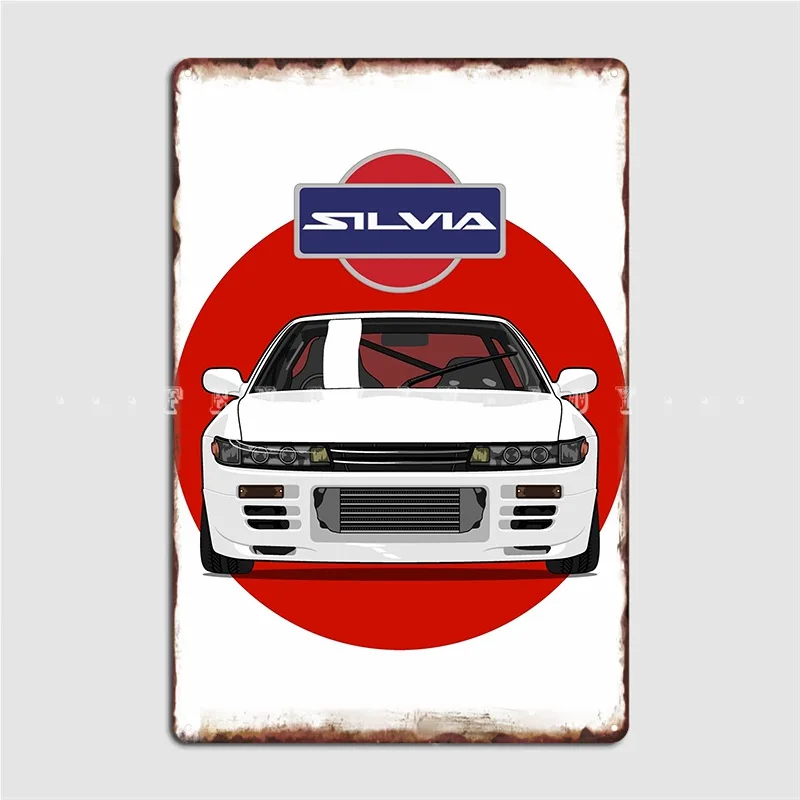 Silvia S13 Дизайн металлической вывески Клубный бар Украшение Гаража Кинотеатр Гараж Жестяная Вывеска Плакат