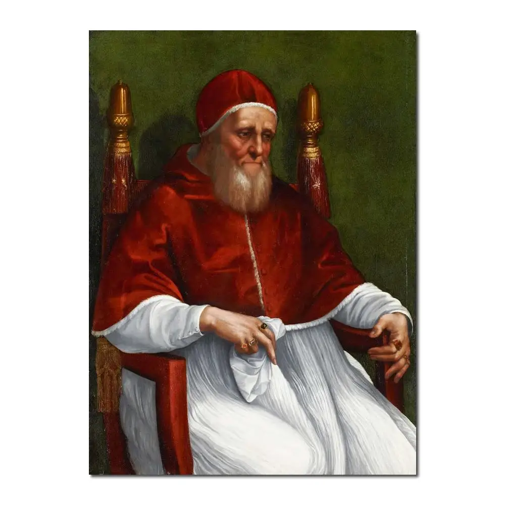 Портрет папы Римского Юлия Рафаэля Санцио картина для украшения спальни Высокое качество
