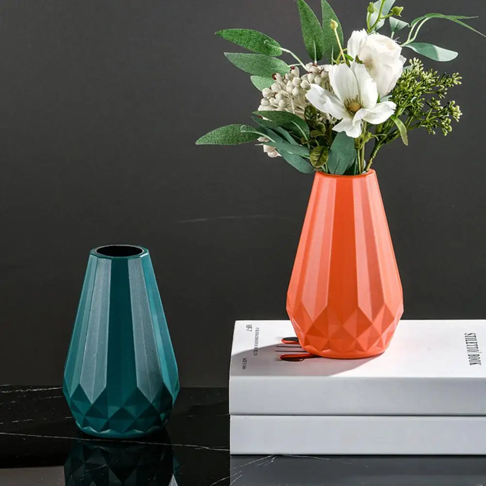 Ваза для цветов Геометрический дизайн Держатель для цветов Гладкая поверхность Стильная скандинавская ваза для украшения стола и дома