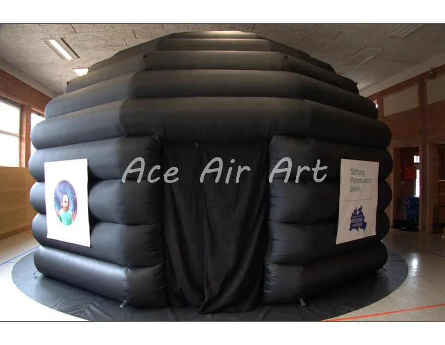 Популярная дизайнерская надувная черная палатка Портативная надувная купольная палатка для использования внутри помещений Сделано в Китае