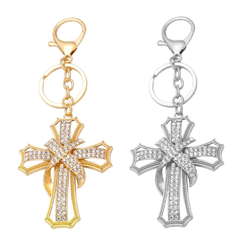 Брелок для ключей с кристаллами, христианские католические стразы, брелок для автомобильных сумок