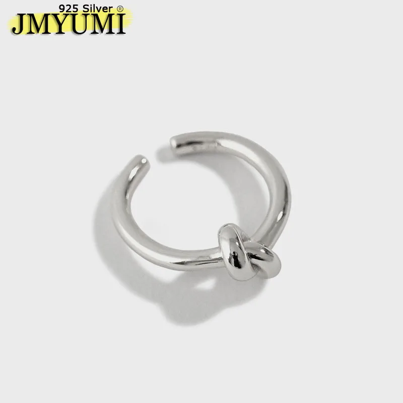 JMYUMI, Французское кольцо с косой резьбой из стерлингового серебра 925 пробы, женские простые открывающиеся модные украшения, Изысканный Галстук, подарок