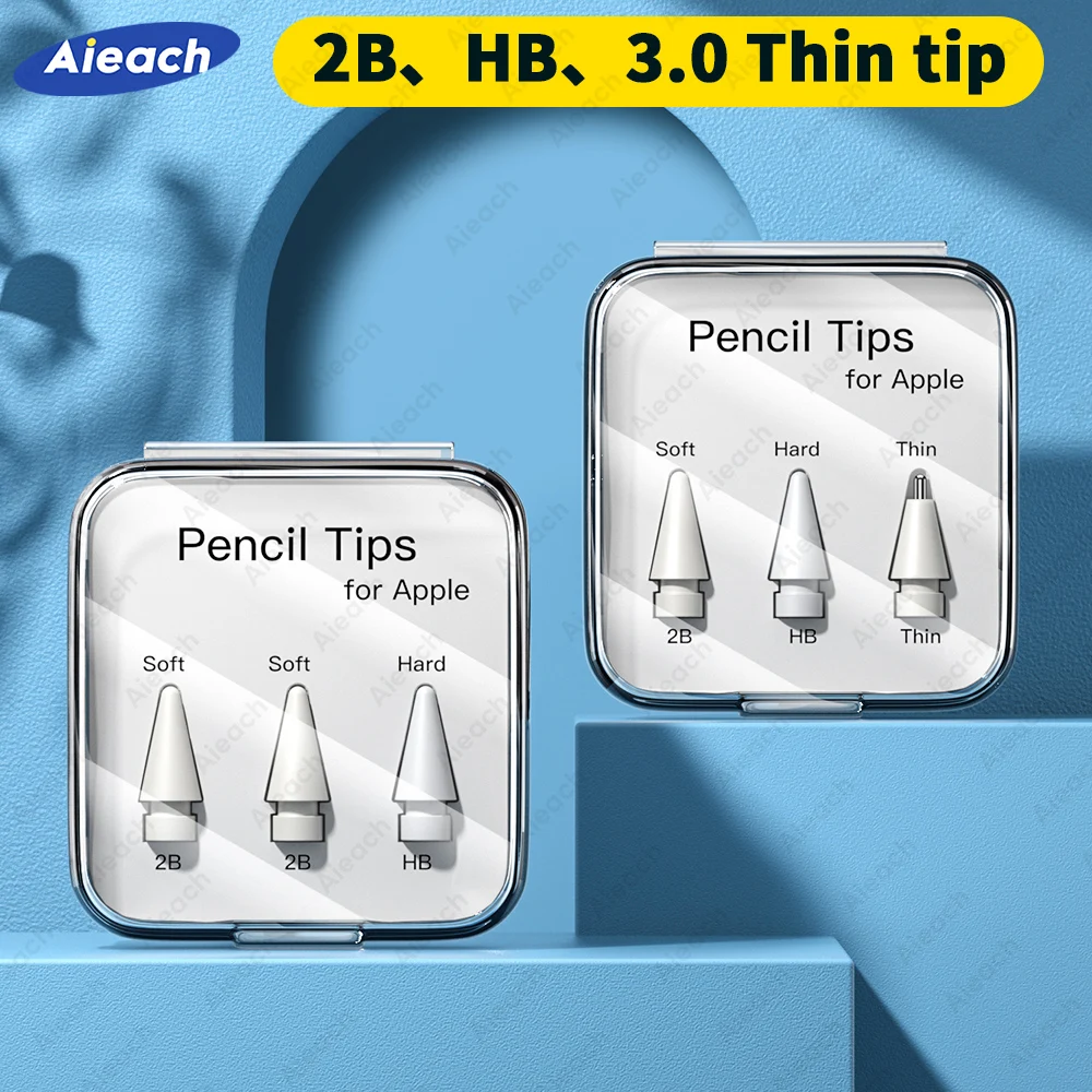 Сверхпрочный наконечник для карандашей Apple Pencil, двухслойный 2B и HB и тонкий сменный наконечник для Apple Pencil 1-го и 2-го поколений