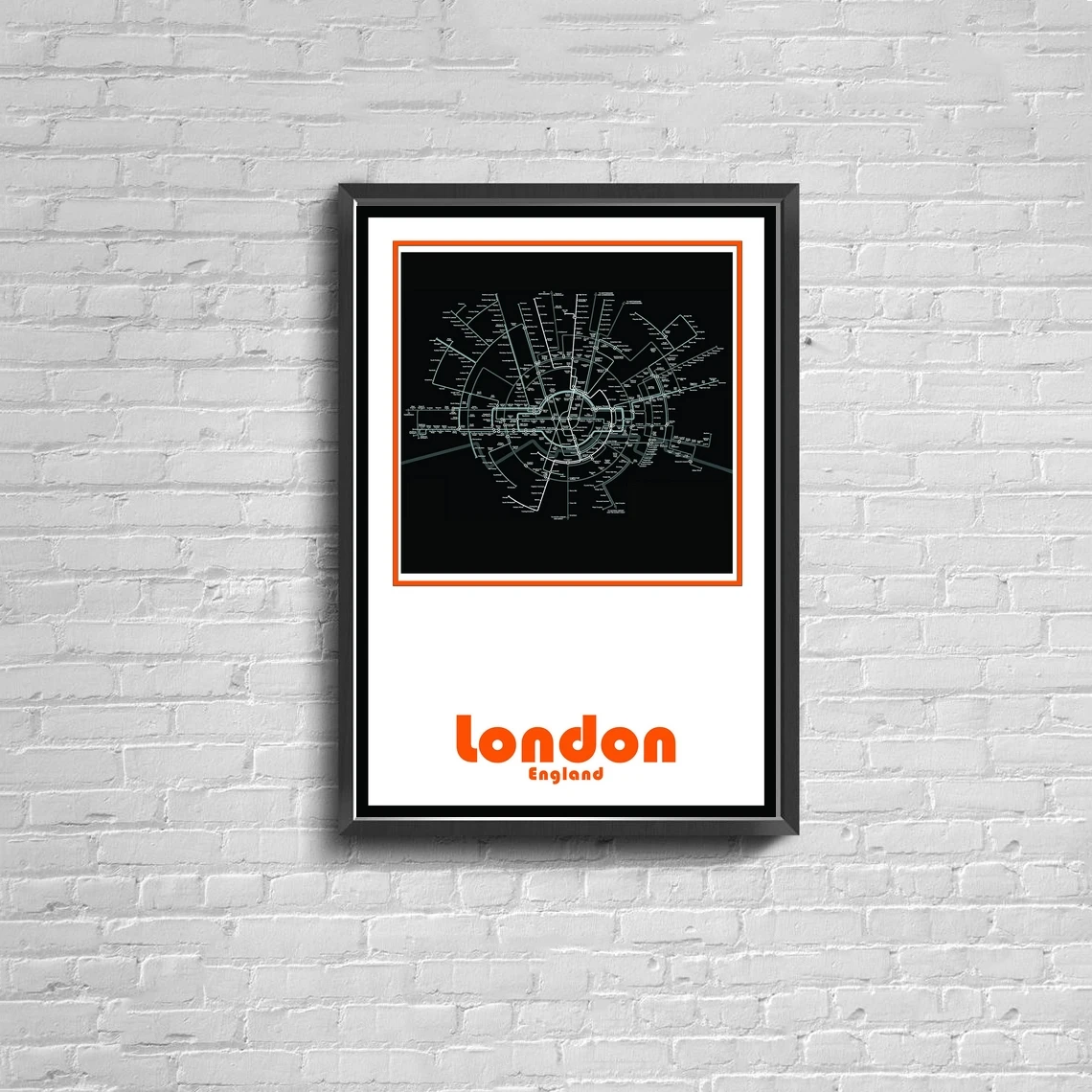 Лондонское метро Карта Холст Печать Плаката Домашняя Настенная Живопись Украшение (Без Рамки)