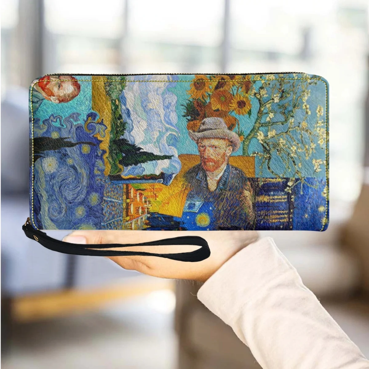 Модный Арт-Ван Гог, Персонализированный женский кошелек, браслет, Клатч, кошелек для мобильного телефона, женская сумка для мелочи, органайзер для карт