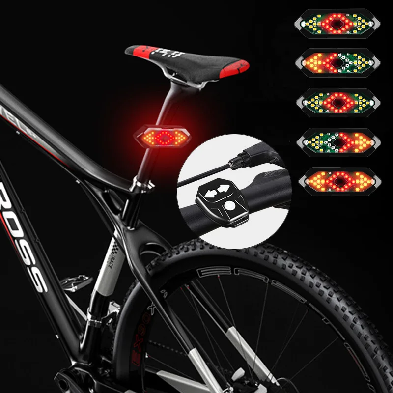 Беспроводной задний фонарь Smart Bicycle Багажник 32 светодиодных индикатора Предупреждающий звуковой сигнал Тормоз Задняя полка Универсальная Велосипедная рама USB Велосипедный фонарь
