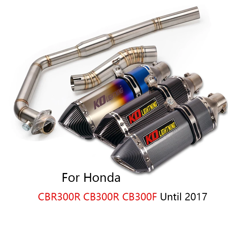 Накладная Выхлопная Система для Honda CBR300R CB300F/R До 2017 года Мотоциклетная Передняя Труба Среднего Звена 51 мм Глушители Съемный Db Killer