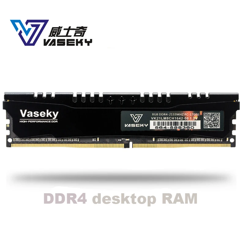 Vaseky 4GB 8GB 16GB PC Memory RAM Memoria Модуль настольного компьютера PC4 DDR4 2133MHZ 2400MHZ 2666 3000 3200 MHZ DIMM 16gb 32gb