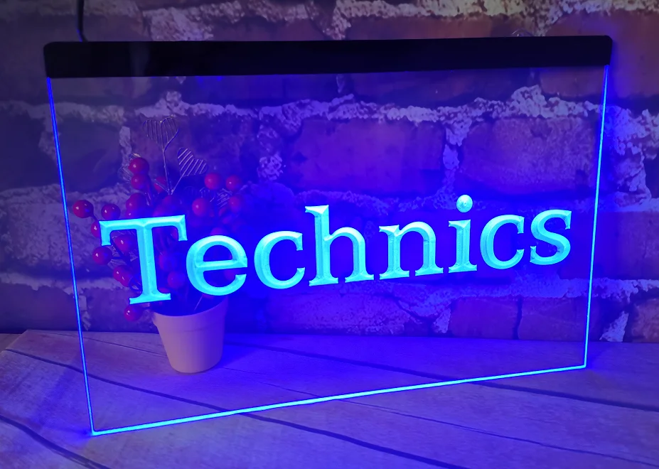 логотип technics 4 размера new NR beer bar pub club 3d вывески со светодиодной неоновой подсветкой home decor crafts