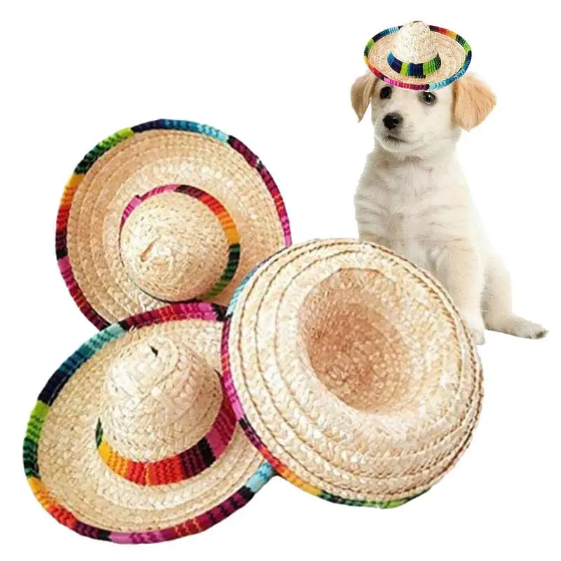 Мини-шляпки Crazy Nights из натуральной соломы, новый дизайн, мини-Мексиканская шляпка, Настольные Принадлежности для вечеринок, Карнавал, День рождения.