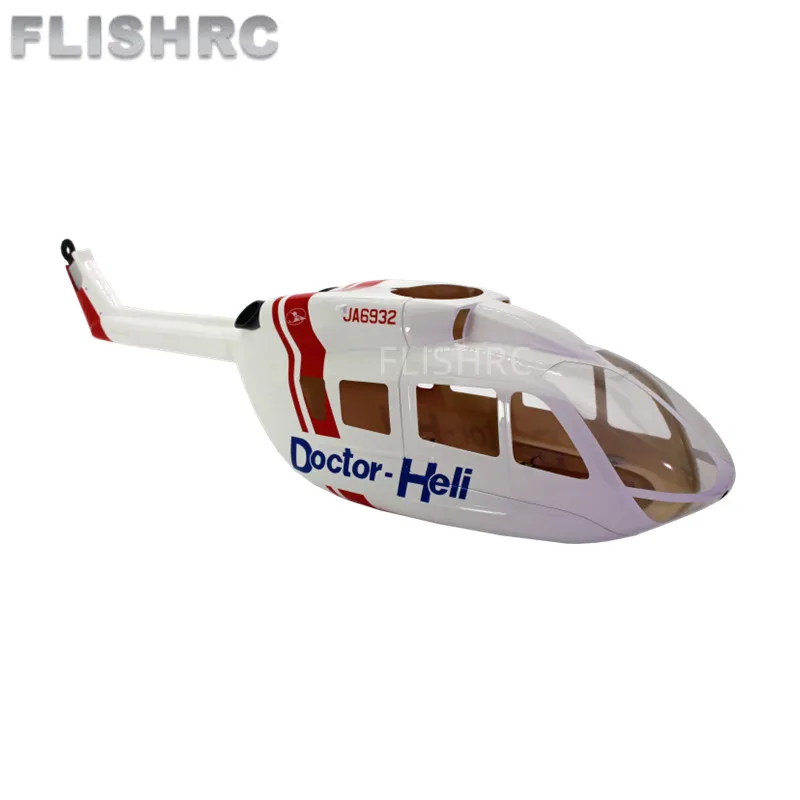Стеклопластиковый фюзеляж FLISHRC EC145 450-го размера для вертолета масштаба EC145