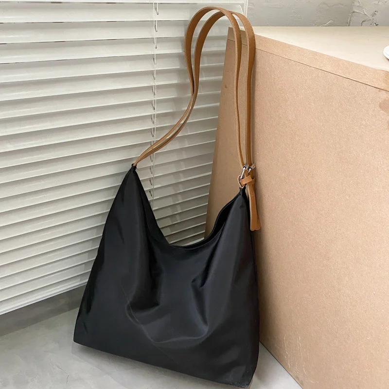 Женская сумка, нейлоновые квадратные сумки через плечо, повседневные сумки на прочной молнии, мягкая женская сумка большой вместимости