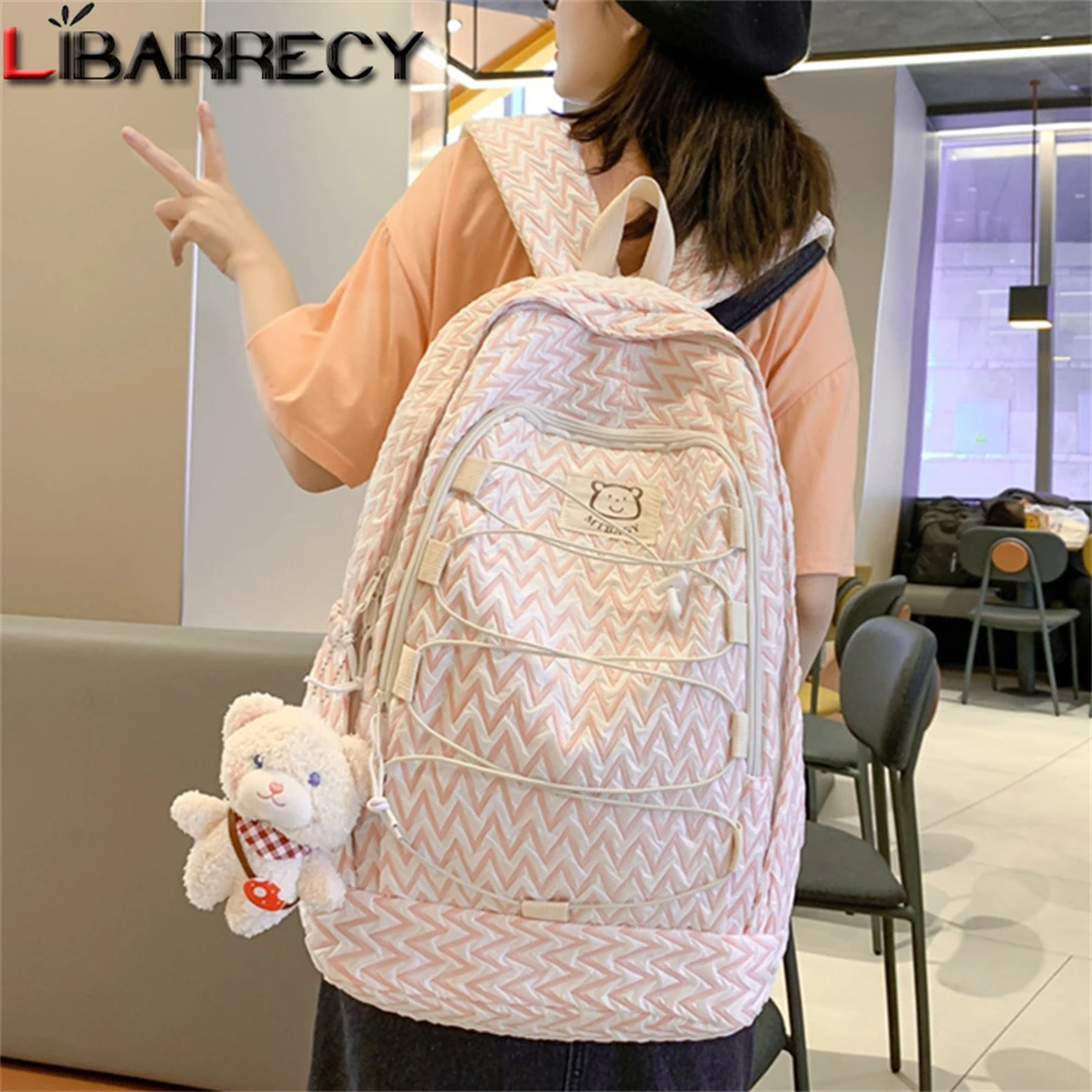 Многофункциональный женский рюкзак на двойной молнии для девочек-подростков, рюкзак для ноутбука, студенческая сумка через плечо, школьный рюкзак в корейском стиле, основной мешок