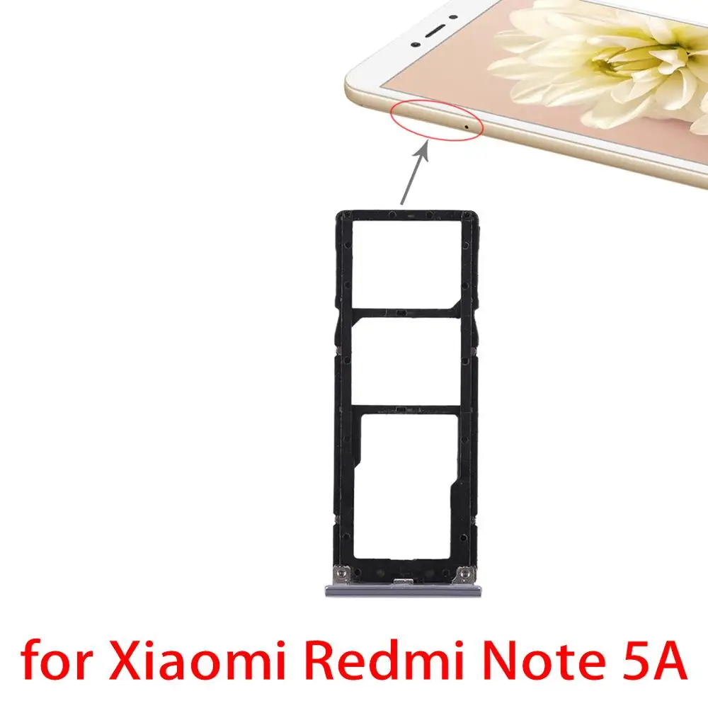 Лоток для 2 SIM-карт + лоток для карт Micro SD для Xiaomi Redmi Note 5A
