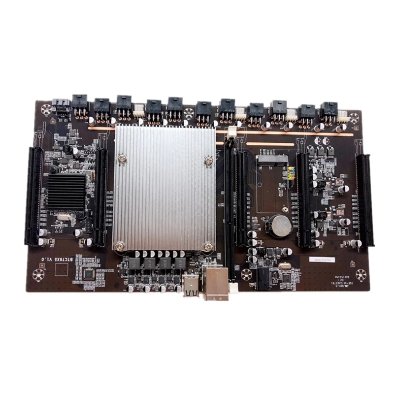 Материнская плата майнера X79-H61 LGA 2011 5x PCI-E 8X Слот для видеокарты 60 мм Для майнера Eth Btc Поддерживает 3060 GPU Y08E