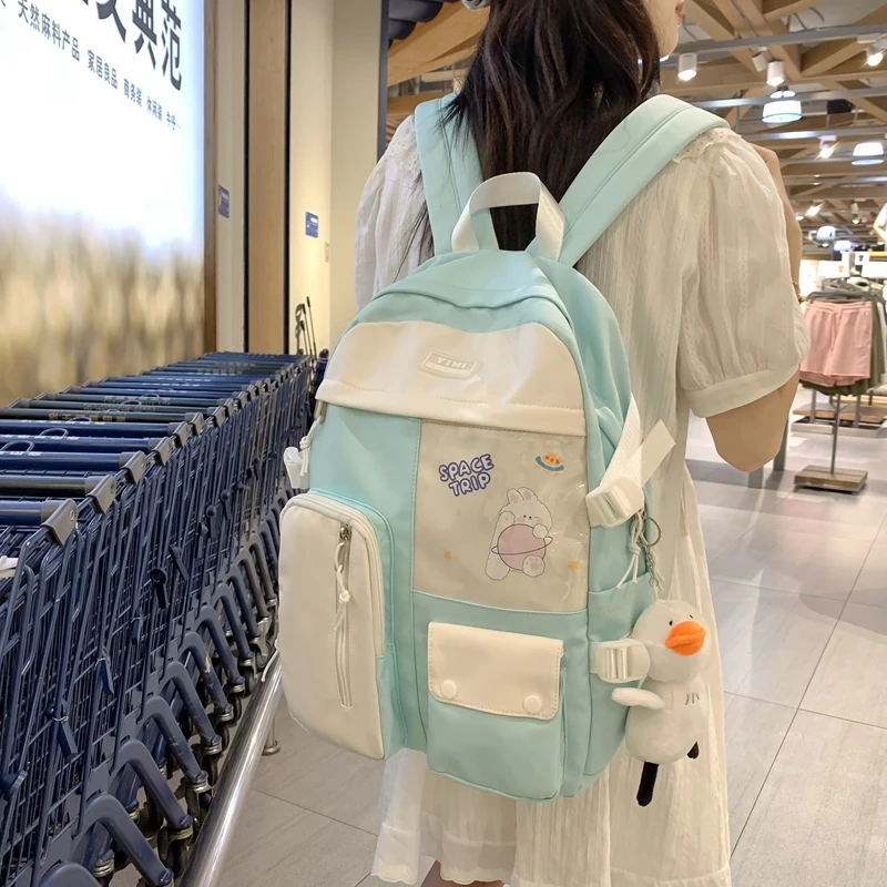 Противоугонный повседневный рюкзак большой емкости для женщин, женский новый нейлоновый водонепроницаемый рюкзак, студенческая сумка для книг для подростков