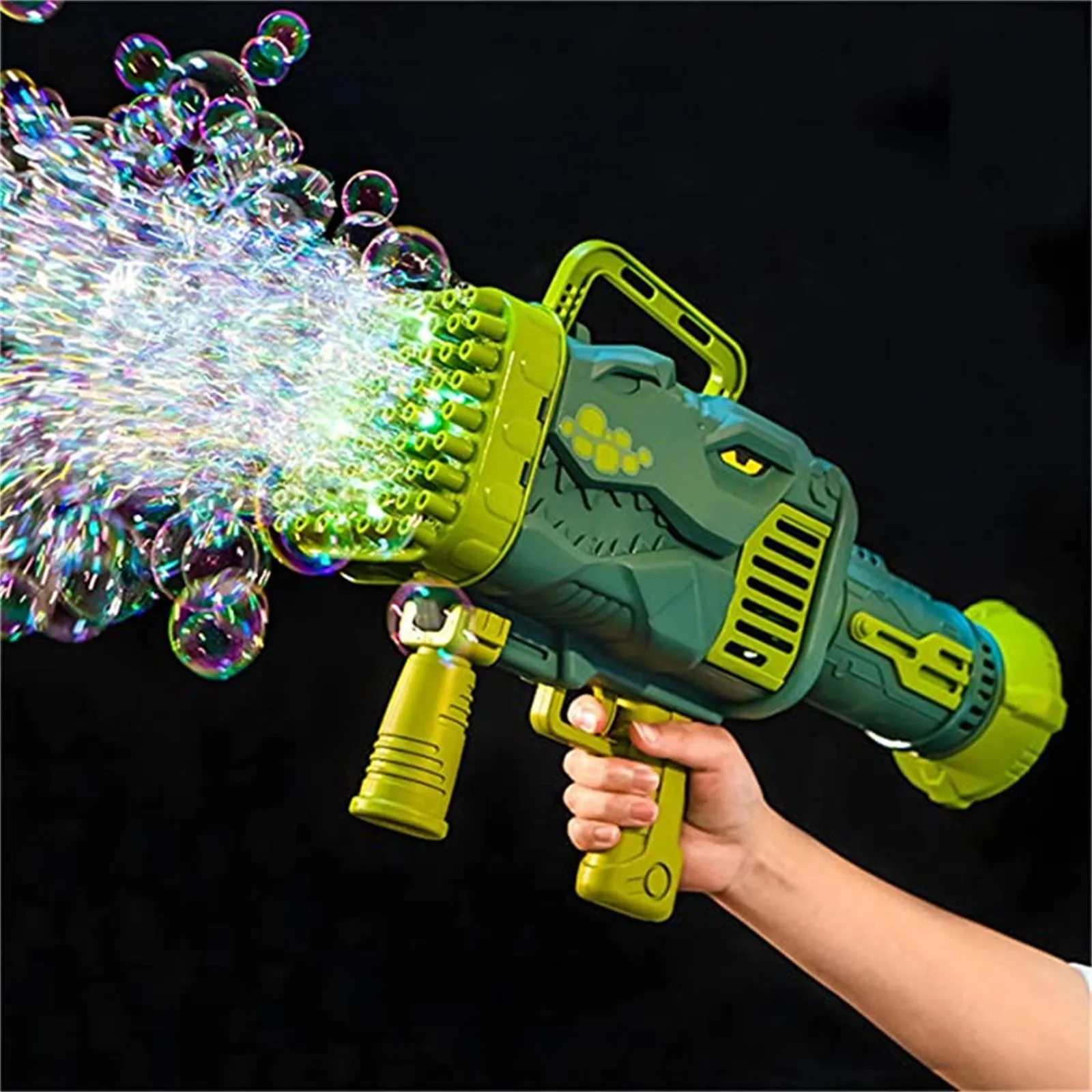 Динозавр Пистолет Для Мыльных Пузырей Машина Игрушка 32 Отверстия Электрическая Автоматическая Базука Bubble Maker Пистолет Открытый Вечерние Детские Игрушки Подарки 2023