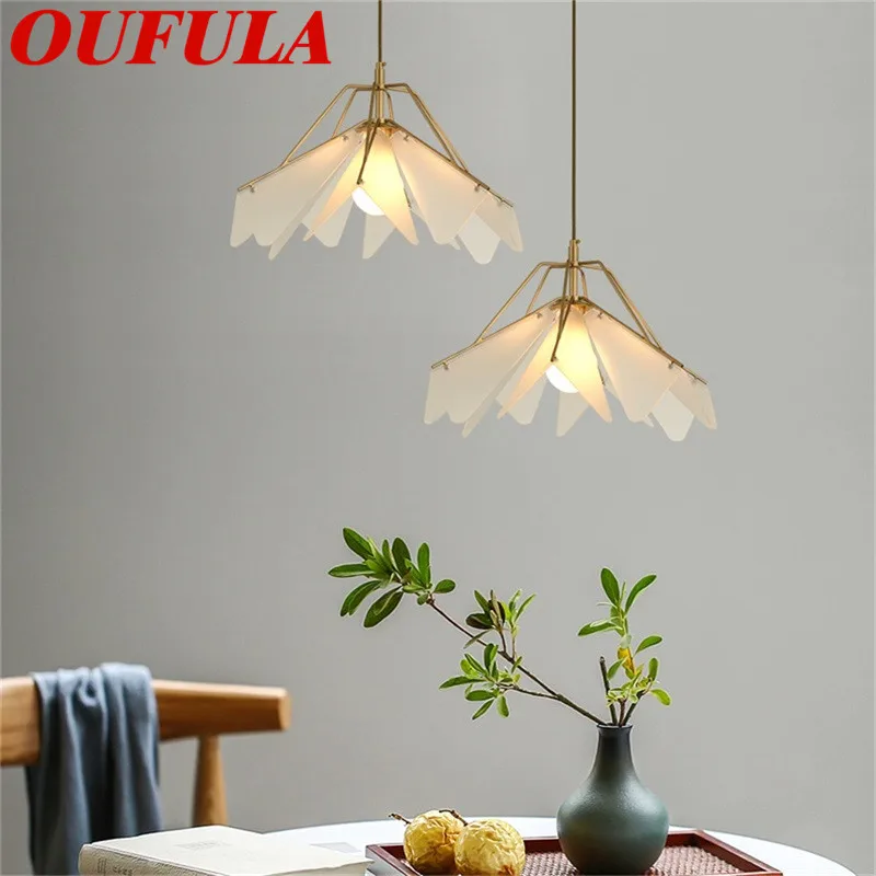 Медные подвесные светильники TEMOU, светодиодные Модные креативные украшения для дома, подходящие для столовой