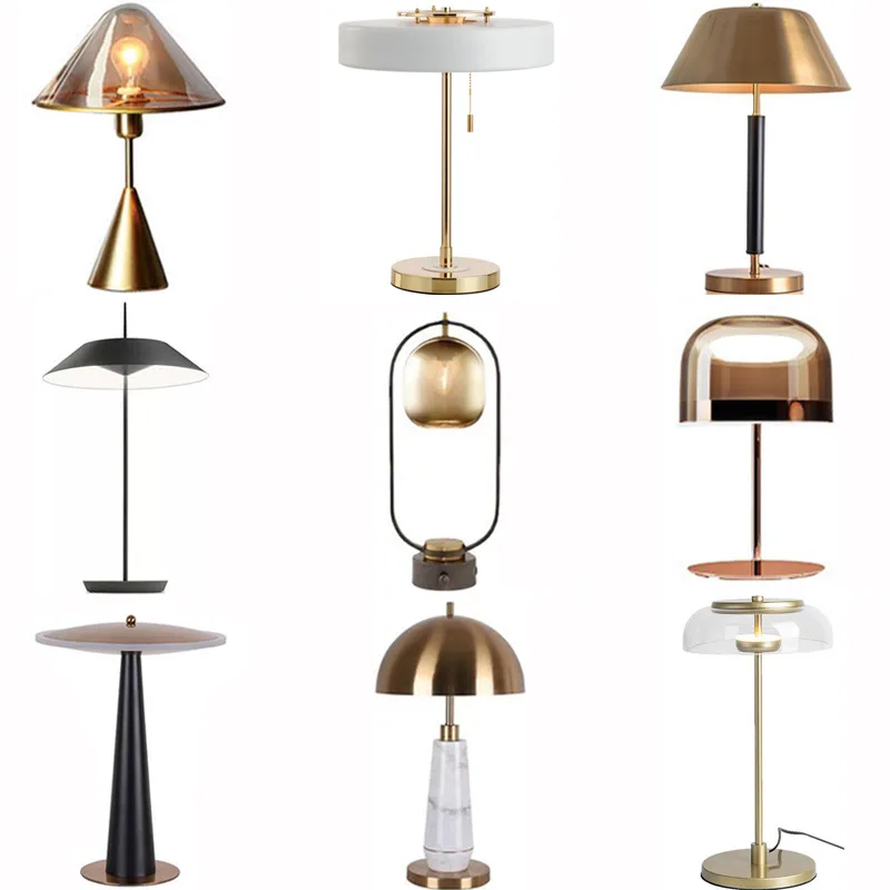 Современная светодиодная фурнитура, стеклянные настольные лампы, простая и роскошная настольная лампа, украшение для гостиной, столовой, кабинета, светильник